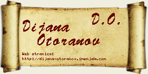 Dijana Otoranov vizit kartica